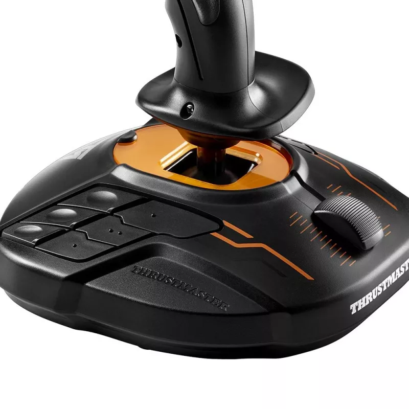 Thrustmaster T.16000M FCS SPACE SIM DUO juodos, oranžinės spalvos USB svirtys analoginės / skaitmeninės asmeniniam kompiuteriui