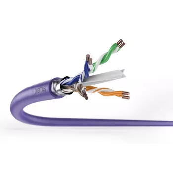 DIGITUS CAT6 F/UTP montavimo kabelis - B2ca - 500 m - Violetinis