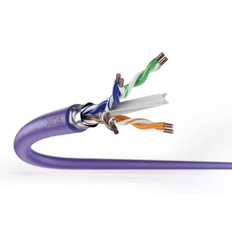 DIGITUS CAT6 F/UTP montavimo kabelis - B2ca - 500 m - Violetinis