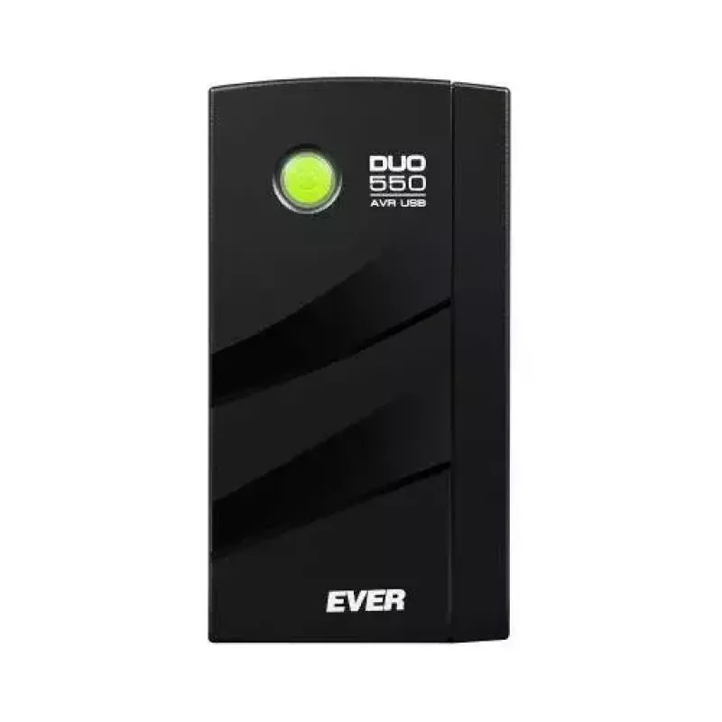 Nepertraukiamo maitinimo šaltinis EVER DUO 550 PL AVR USB 550VA, 0,55 kVA / 330 W, Line-Interactive, 3×C13 lizdai, 12V 5Ah baterija