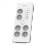 Philips SPN7060WA/60 apsauginis nuo viršįtampių baltas 6 AC lizdai 2 m