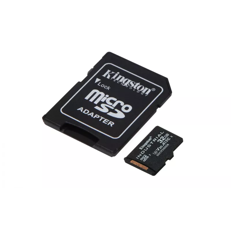 Kingston Technology 32GB microSDHC Industrial C10 A1 pSLC kortelė su SD adapteriu