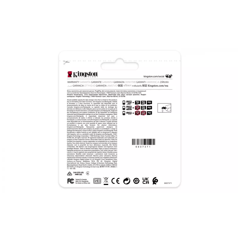 Kingston Technology 32GB microSDHC Industrial C10 A1 pSLC kortelė su SD adapteriu