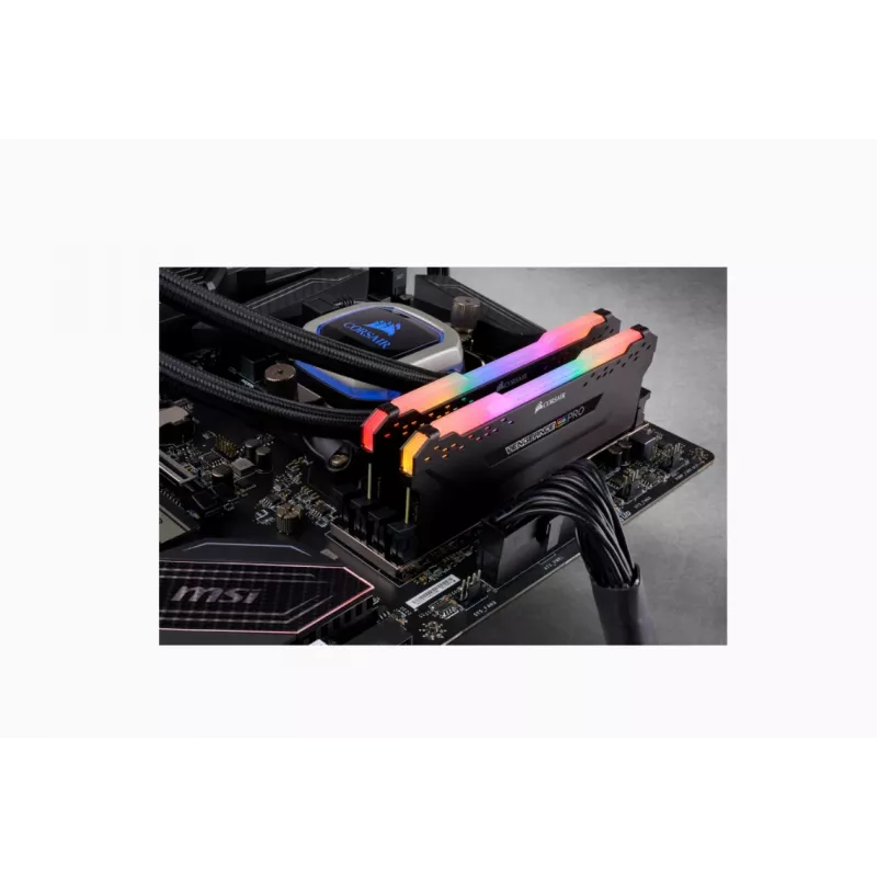 CORSAIR Vengeance RGB Pro 32GB (2x16GB) DDR4 3200MHz CL16 atminties rinkinys, juodas