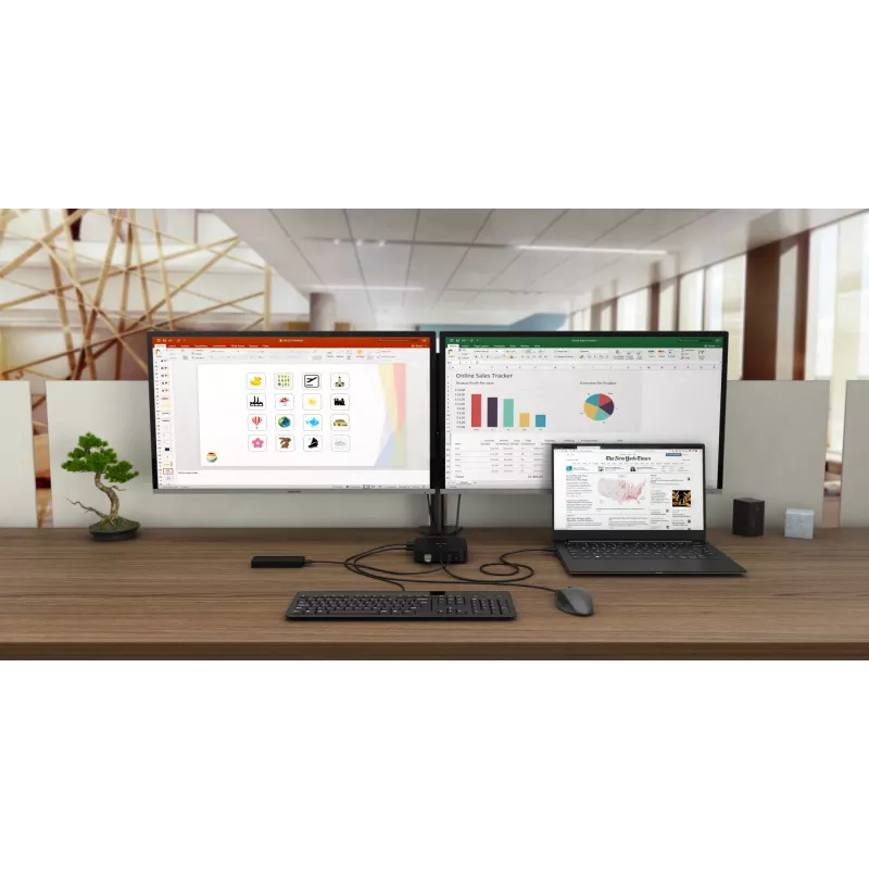 i-tec USB-C HDMI DP dokavimo stotelė su Power Delivery 100 W