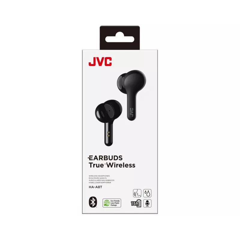 JVC HA-A8T-B Belaidės ausinės True Wireless Stereo (TWS) Į ausį Muzika Bluetooth Juodos