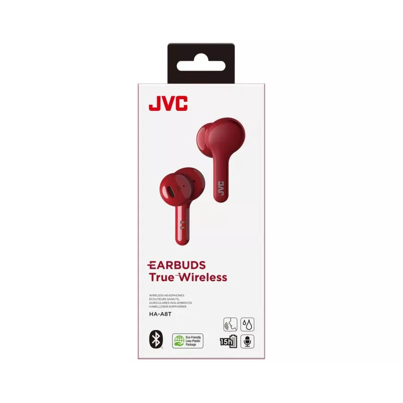 JVC HA-A8T-R Ausinės Tikras Belaidis Stereo (TWS) Į ausį Muzika Bluetooth Raudonos