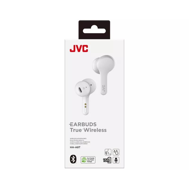JVC HA-A8T-W Ausinės True Wireless Stereo (TWS) Į ausį Muzika Bluetooth Baltos