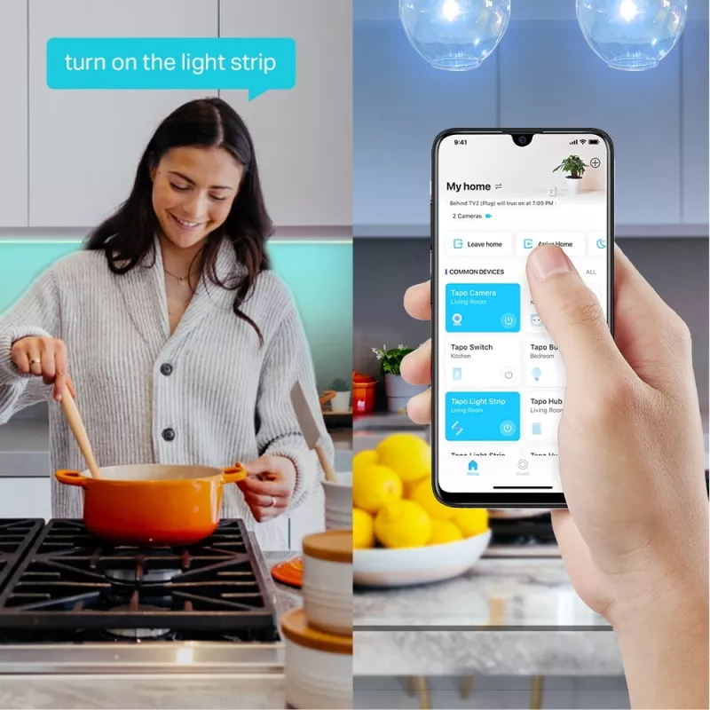 TP-Link Tapo Smart Wi-Fi šviesos juosta, universali, vidaus/lauko, RGB, 5 m