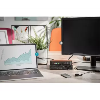 DIGITUS DS-12850 KVM jungiklis, 2x1 DP, DP/HDMI išėjimas, USB, 4Kx2K@60Hz