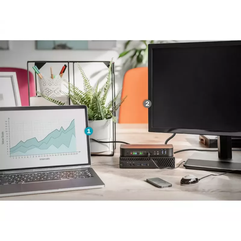 DIGITUS DS-12850 KVM jungiklis, 2x1 DP, DP/HDMI išėjimas, USB, 4Kx2K@60Hz