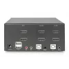 DIGITUS KVM jungiklis, 2 prievadai, dviejų ekranų, 4K, HDMI