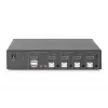 KVM jungiklis Digitus 4 prievadų vieno ekrano 4K HDMI