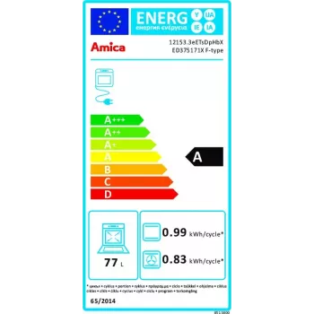 Amica ED375171X F-TYPE įmontuojama elektrinė orkaitė, 77 l
