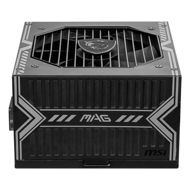 MSI MAG A550BN UK maitinimo blokas '550W, 80 Plus Bronze, 12V vienarailis, DC-DC grandinė, 120mm ventiliatorius, nemodulinis, pinti kabeliai, ATX, UK laidas, juoda'