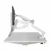 Monitorinis stovas ART RAMM L-19GD 17–32 colių, dujinė asistencija, 2–9 kg, 2x USB 3.0, baltas, spaustuvas