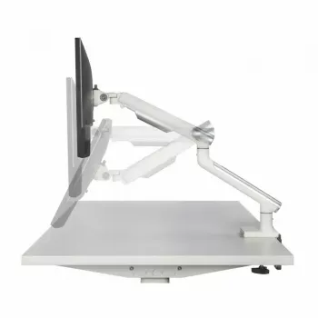 Monitorinis stovas ART RAMM L-19GD 17–32 colių, dujinė asistencija, 2–9 kg, 2x USB 3.0, baltas, spaustuvas