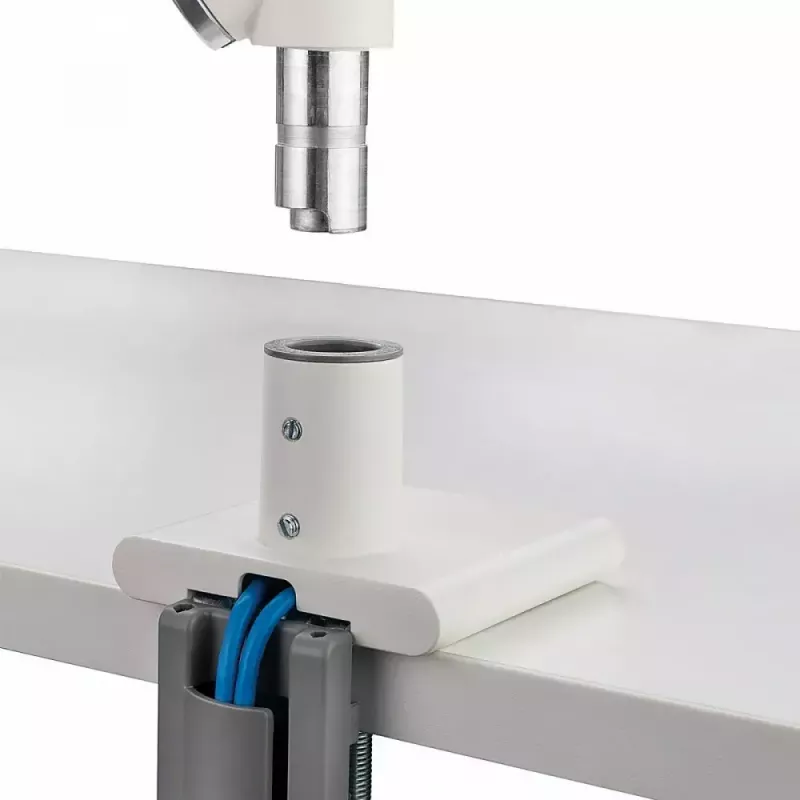 Monitorinis stovas ART RAMM L-19GD 17–32 colių, dujinė asistencija, 2–9 kg, 2x USB 3.0, baltas, spaustuvas
