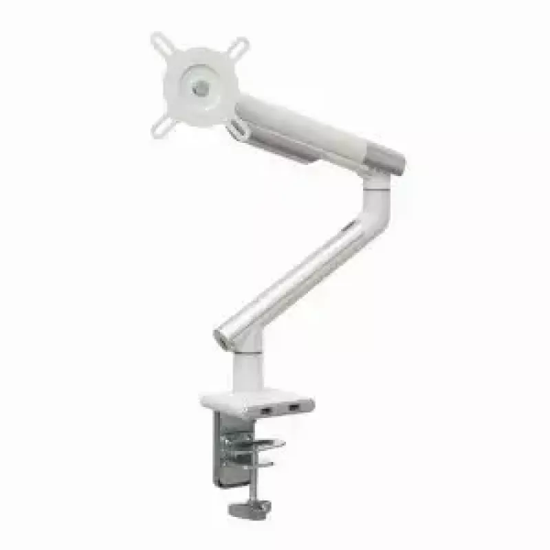 Monitorinis stovas ART RAMM L-19GD 17–32 colių, dujinė asistencija, 2–9 kg, 2x USB 3.0, baltas, spaustuvas