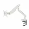 Monitorinis stovas ART RAMM L-19GD 17–32 colių, dujinė asistencija, 2–9 kg, 2x USB 3.0, baltas, spaustuvas