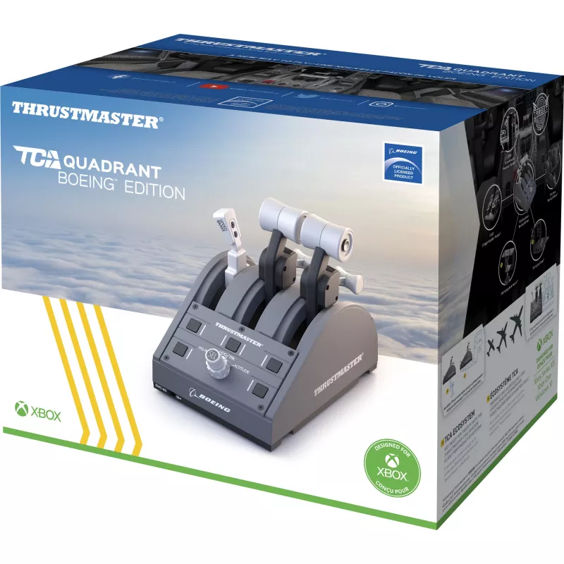 Thrustmaster TCA Quadrant Boeing Edition piloto lėktuvo valdymo pultas, pilka, USB, PC, Xbox