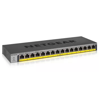 NETGEAR GS116LP nevaldomas Gigabit Ethernet (10/100/1000) su Power over Ethernet (PoE) juodas
