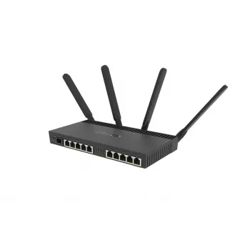 MIKROTIK RB4011iGS+5HacQ2HnD-IN belaidis maršrutizatorius – Gigabit Ethernet, dviejų juostų (2,4 GHz / 5 GHz), juodas
