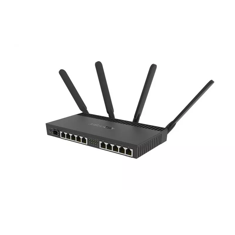 MIKROTIK RB4011iGS+5HacQ2HnD-IN belaidis maršrutizatorius – Gigabit Ethernet, dviejų juostų (2,4 GHz / 5 GHz), juodas