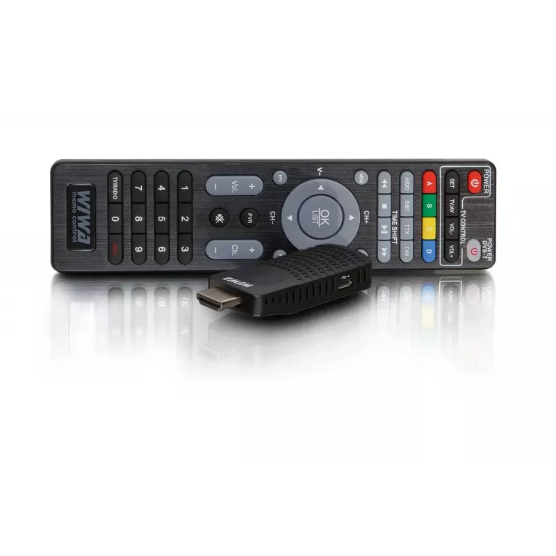 DVB-T/DVB-T2 imtuvas WIWA H.265 MINI – H.265 HD skaitmeninis antžeminis imtuvas, Full HD, HDMI, USB, 5V/1,5A