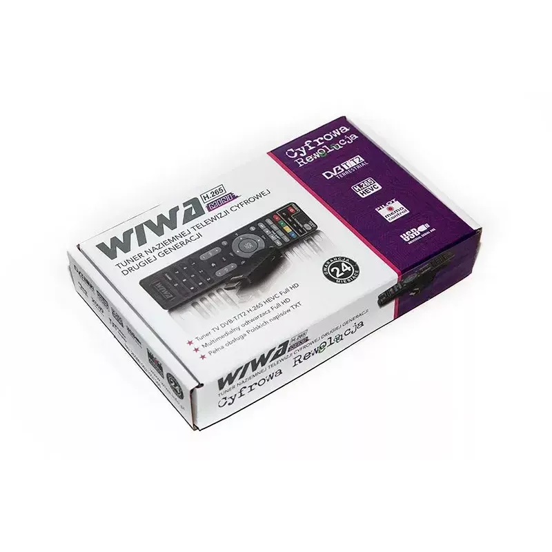 DVB-T/DVB-T2 imtuvas WIWA H.265 MINI – H.265 HD skaitmeninis antžeminis imtuvas, Full HD, HDMI, USB, 5V/1,5A