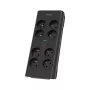 Philips SPN7080BA/60 apsauginis filtras nuo įtampos šuolių, juodas, 8 AC lizdai, 2 m