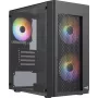 Aerocool HEXFORMBKV2 Micro ATX kompiuterio korpusas 3 ventiliatoriai FRGB juodas