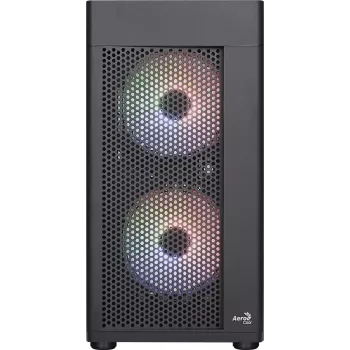 Aerocool HEXFORMBKV2 Micro ATX kompiuterio korpusas 3 ventiliatoriai FRGB juodas