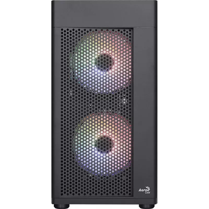 Aerocool HEXFORMBKV2 Micro ATX kompiuterio korpusas 3 ventiliatoriai FRGB juodas