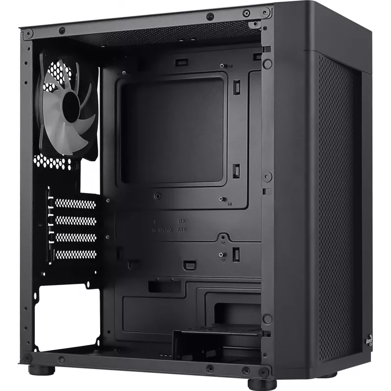 Aerocool HEXFORMBKV2 Micro ATX kompiuterio korpusas 3 ventiliatoriai FRGB juodas