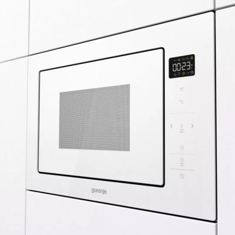 Gorenje BM251SG2WG balta įmontuojama mikrobangų krosnelė su griliu 25 L 900 W