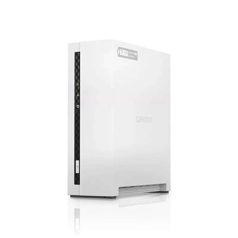 QNAP TS-133 NAS / saugojimo serveris bokštinis Cortex-A55 2 GB DDR4 0 TB QNAP Turbo System Baltas