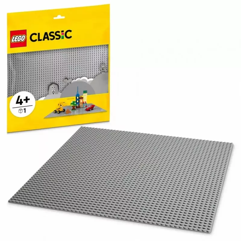 LEGO Classic pilka statybinė plokštė 48×48 smeigių 11024 (380 × 380 mm)
