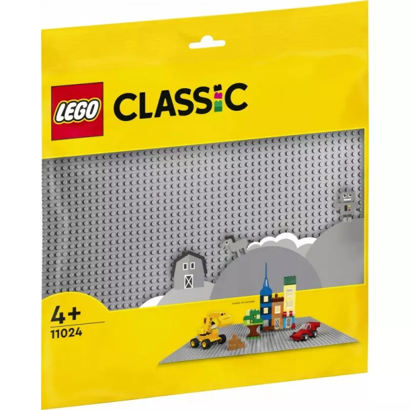 LEGO Classic pilka statybinė plokštė 48×48 smeigių 11024 (380 × 380 mm)