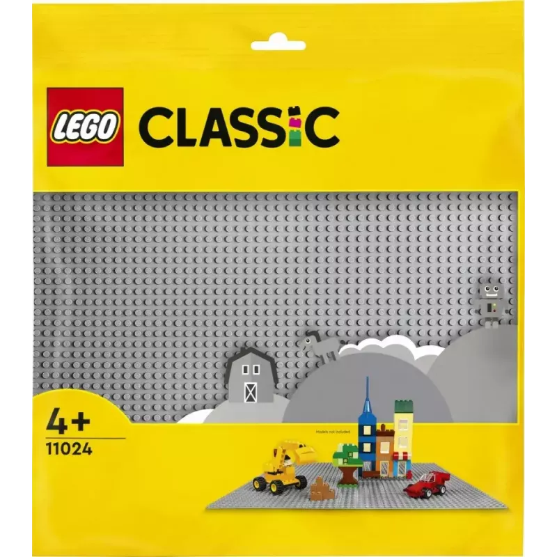 LEGO Classic pilka statybinė plokštė 48×48 smeigių 11024 (380 × 380 mm)