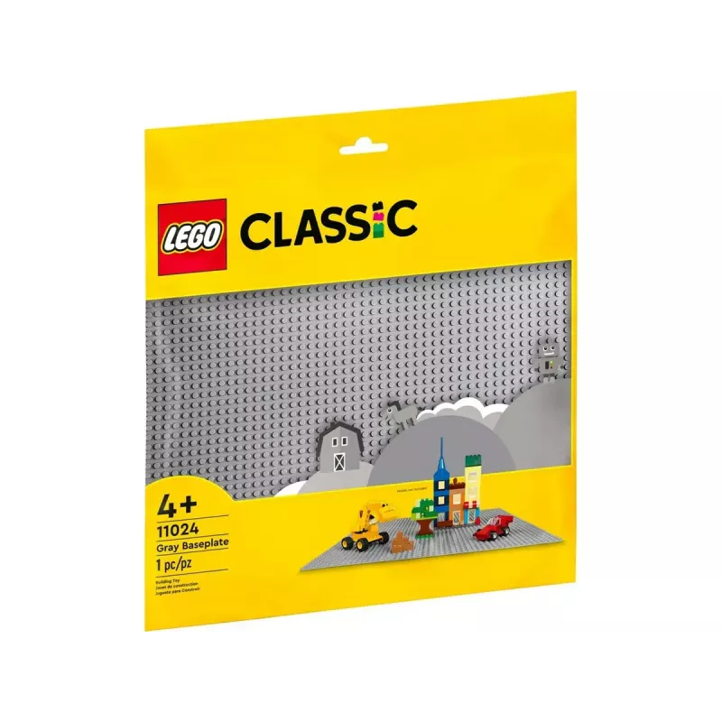LEGO Classic pilka statybinė plokštė 48×48 smeigių 11024 (380 × 380 mm)