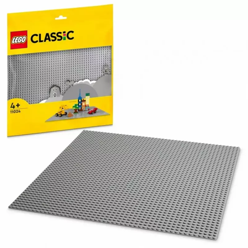 LEGO Classic pilka statybinė plokštė 48×48 smeigių 11024 (380 × 380 mm)