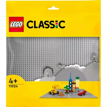 LEGO Classic pilka statybinė plokštė 48×48 smeigių 11024 (380 × 380 mm)