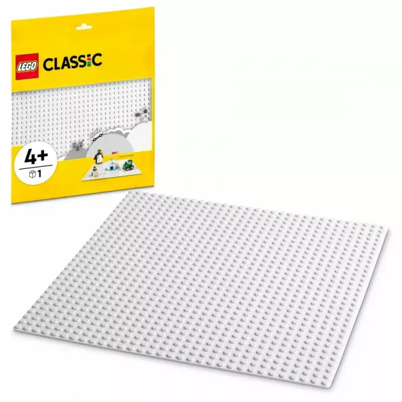 LEGO statybinė plokštė 11026 – pagrindas 32x32 smaigaliai, balta