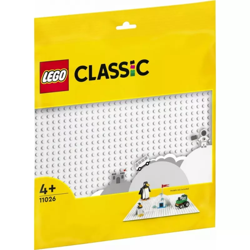 LEGO statybinė plokštė 11026 – pagrindas 32x32 smaigaliai, balta