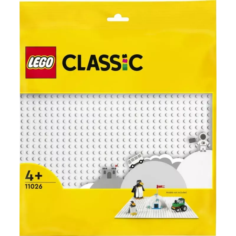 LEGO statybinė plokštė 11026 – pagrindas 32x32 smaigaliai, balta