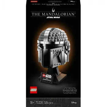 Konstrukcinis žaislas LEGO Mandalorian šalmas 75328 – „Žvaigždžių karų“ eksponavimo modelis, kolekcinis rinkinys, 584 detalės, nuo 18 m.