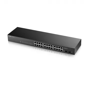 Zyxel GS-1900-24 v2 valdomas L2 gigabitinis Ethernet (10/100/1000) 1U juodas