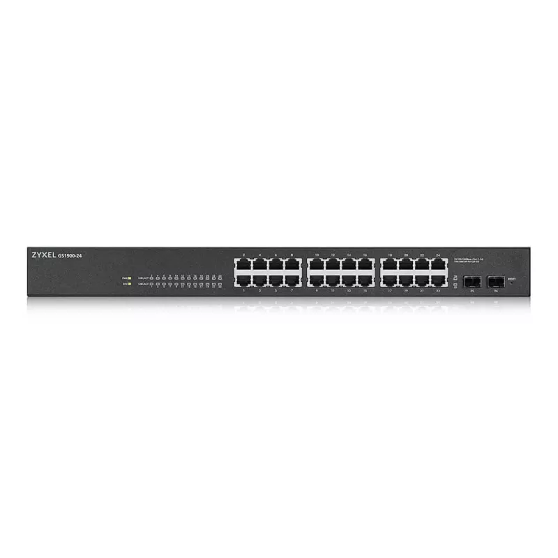 Zyxel GS-1900-24 v2 valdomas L2 gigabitinis Ethernet (10/100/1000) 1U juodas