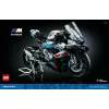 LEGO Technic motociklo modelis BMW M1000RR 42130 su detaliu varikliu ir darbine pakaba